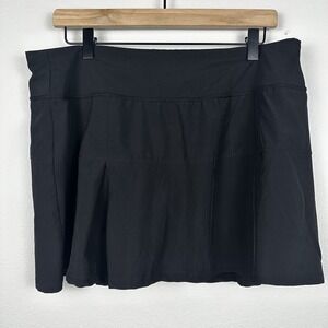 Etonic Skirt Women's Large Black Pleated Tennis Golf Pickleball